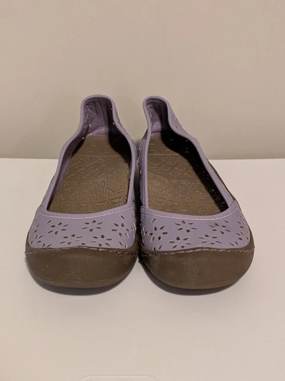 Muk Luks Sandy Slip Ons, Lilac, Size 8